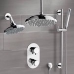 Remer DCS04 Thermostatic Dual Shower Head Shower System with Handheld